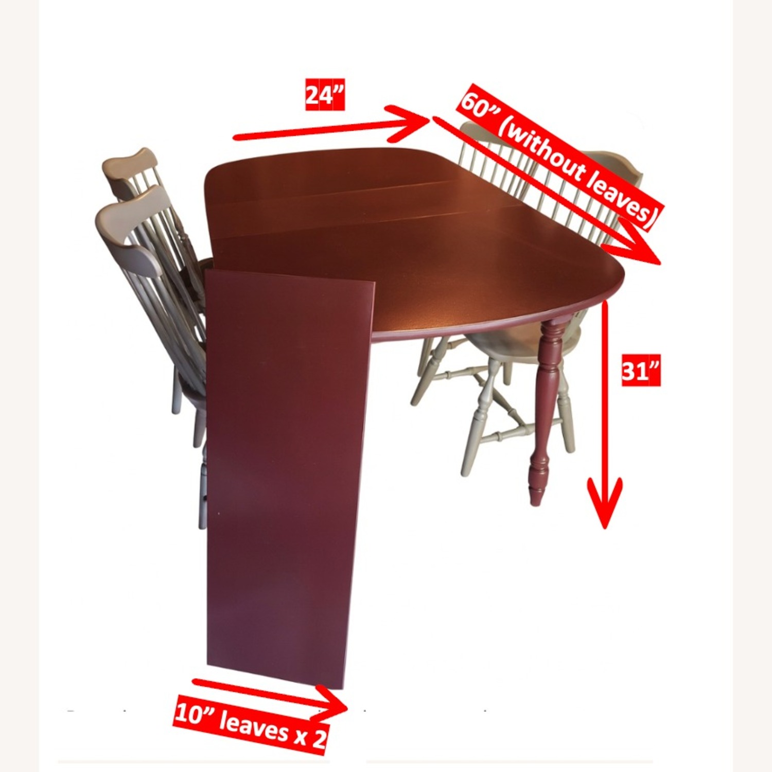 Vintage Hale Dining Set: Table + 4 S. Bent Chairs - image-9