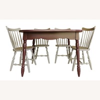 Vintage Hale Dining Set: Table + 4 S. Bent Chairs
