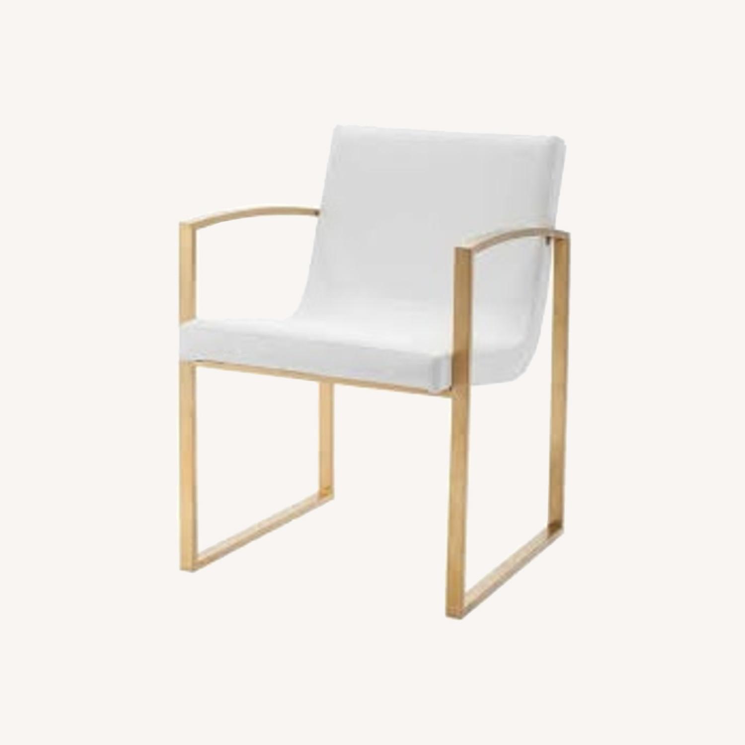 Nuevo Clara Dining Chair W Gold Hardware - image-0
