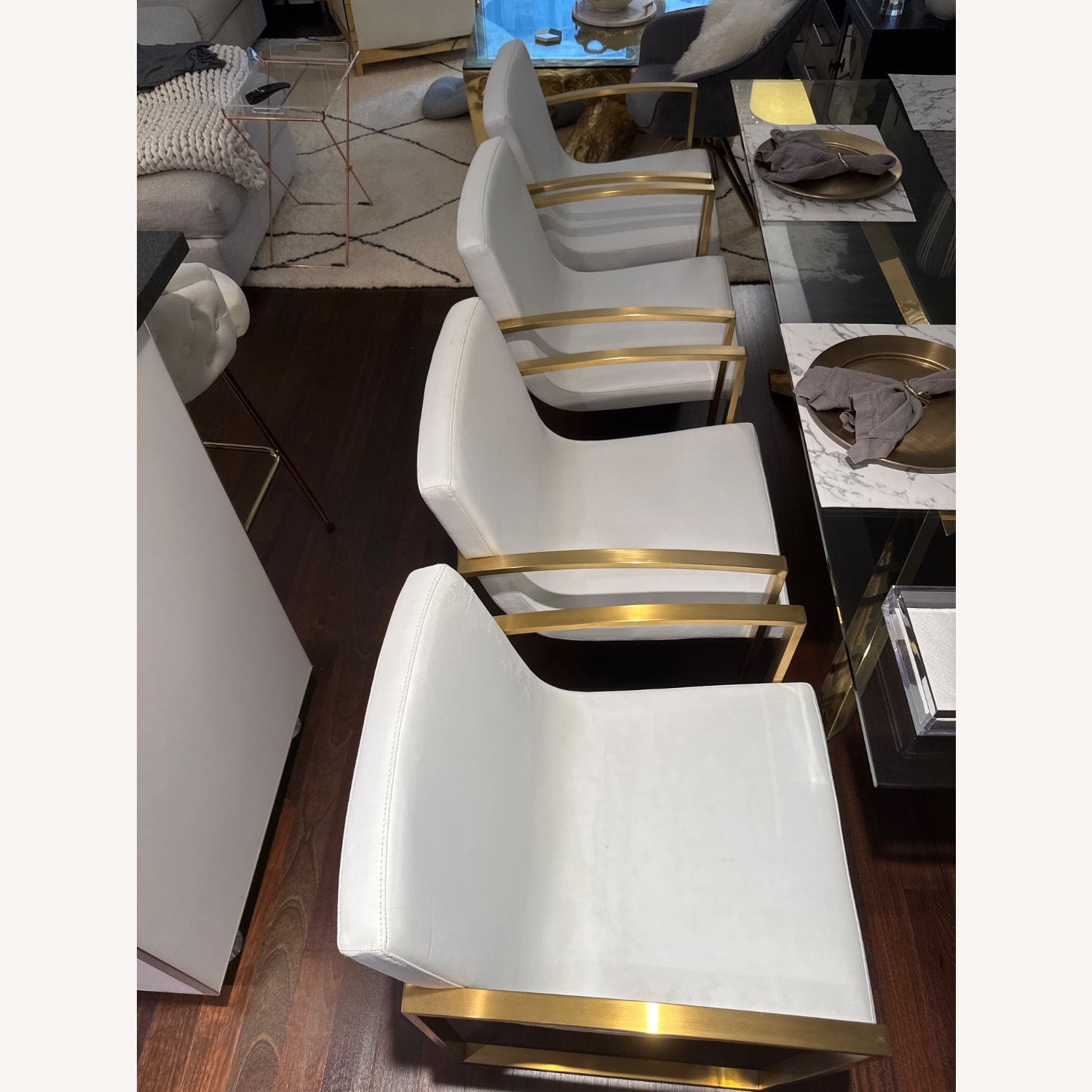 Nuevo Clara Dining Chair W Gold Hardware - image-4