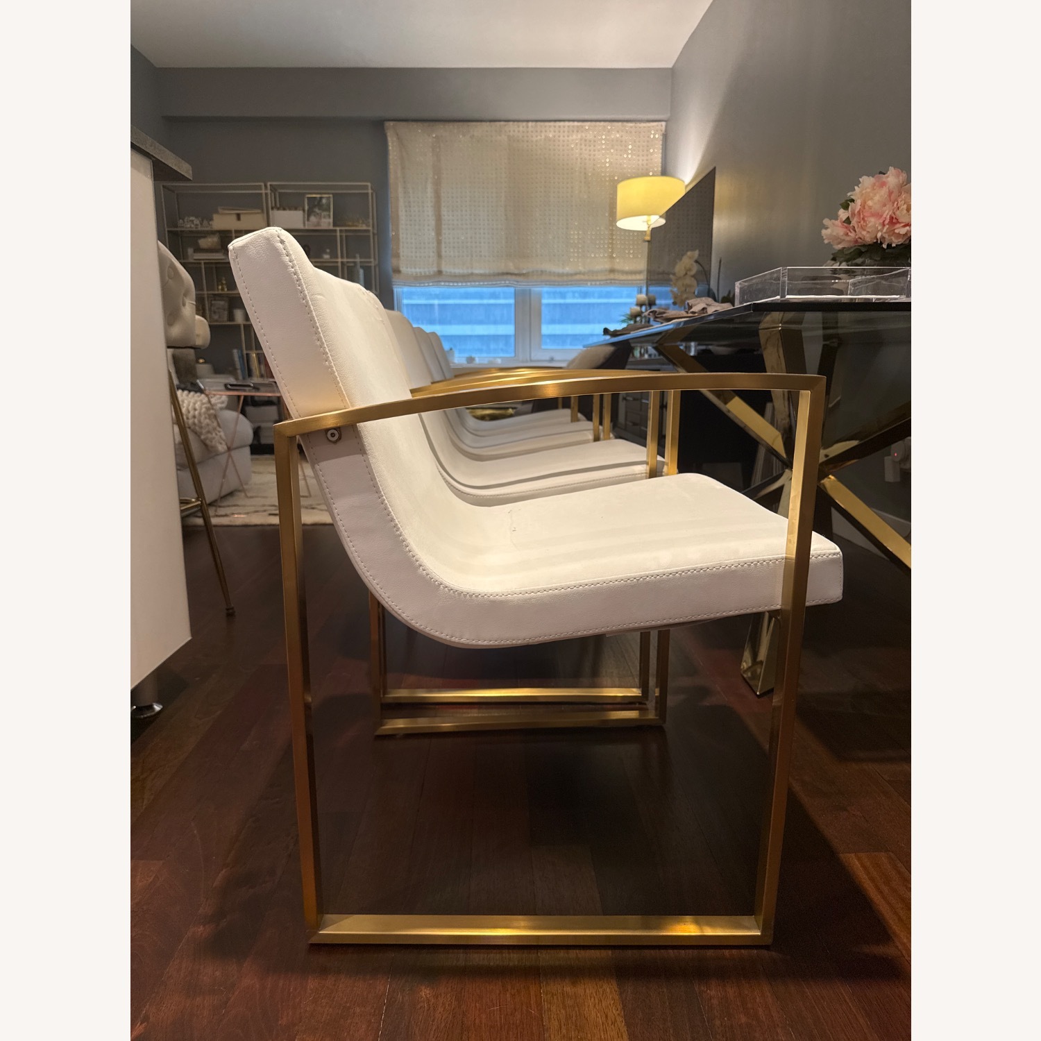 Nuevo Clara Dining Chair W Gold Hardware - image-9