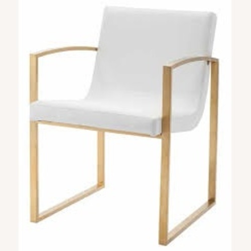 Used Nuevo Clara Dining Chair W Gold Hardware  for sale on AptDeco