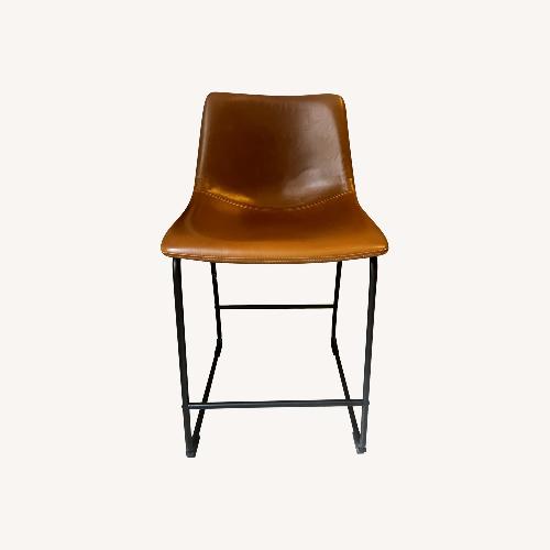 Used AllModern Nia Vegan Leather Counter Chairs for sale on AptDeco