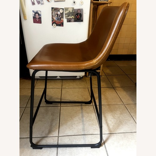Used AllModern Nia Vegan Leather Counter Chairs for sale on AptDeco