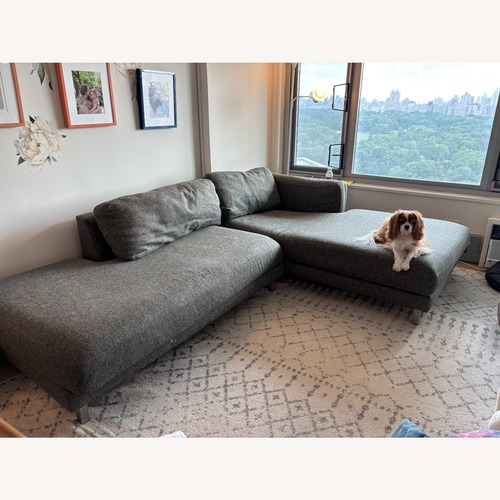 Used Room & Board Grey L-Shaped Sectional for sale on AptDeco
