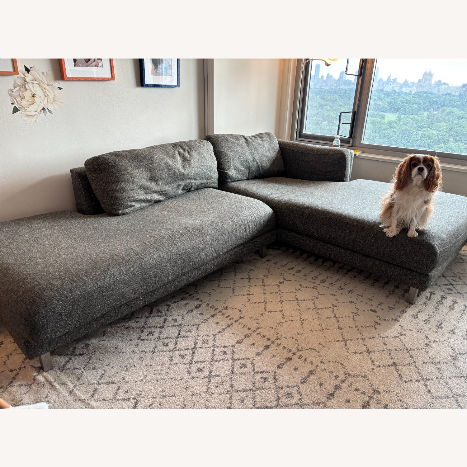 Room & Board Grey L-Shaped Sectional - image-2