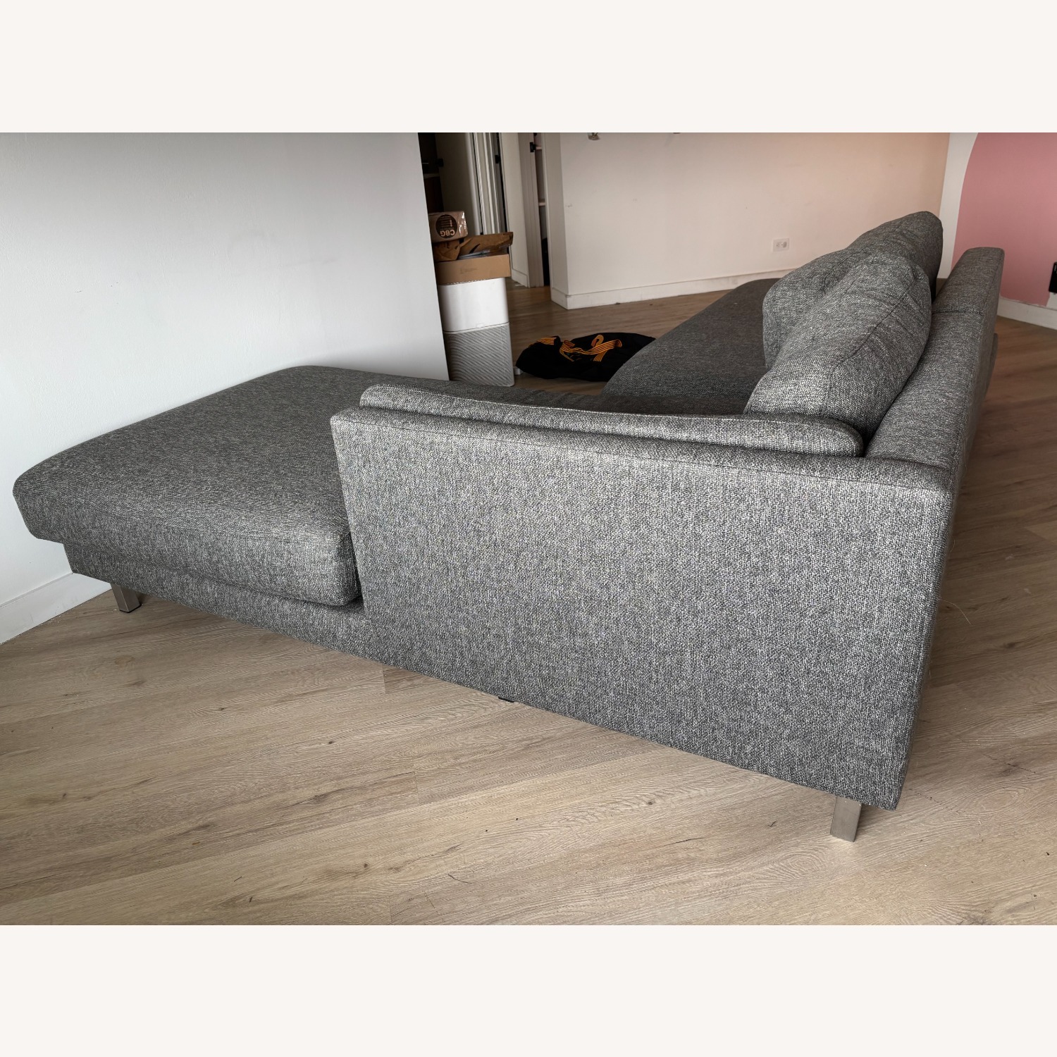 Room & Board Grey L-Shaped Sectional - image-3
