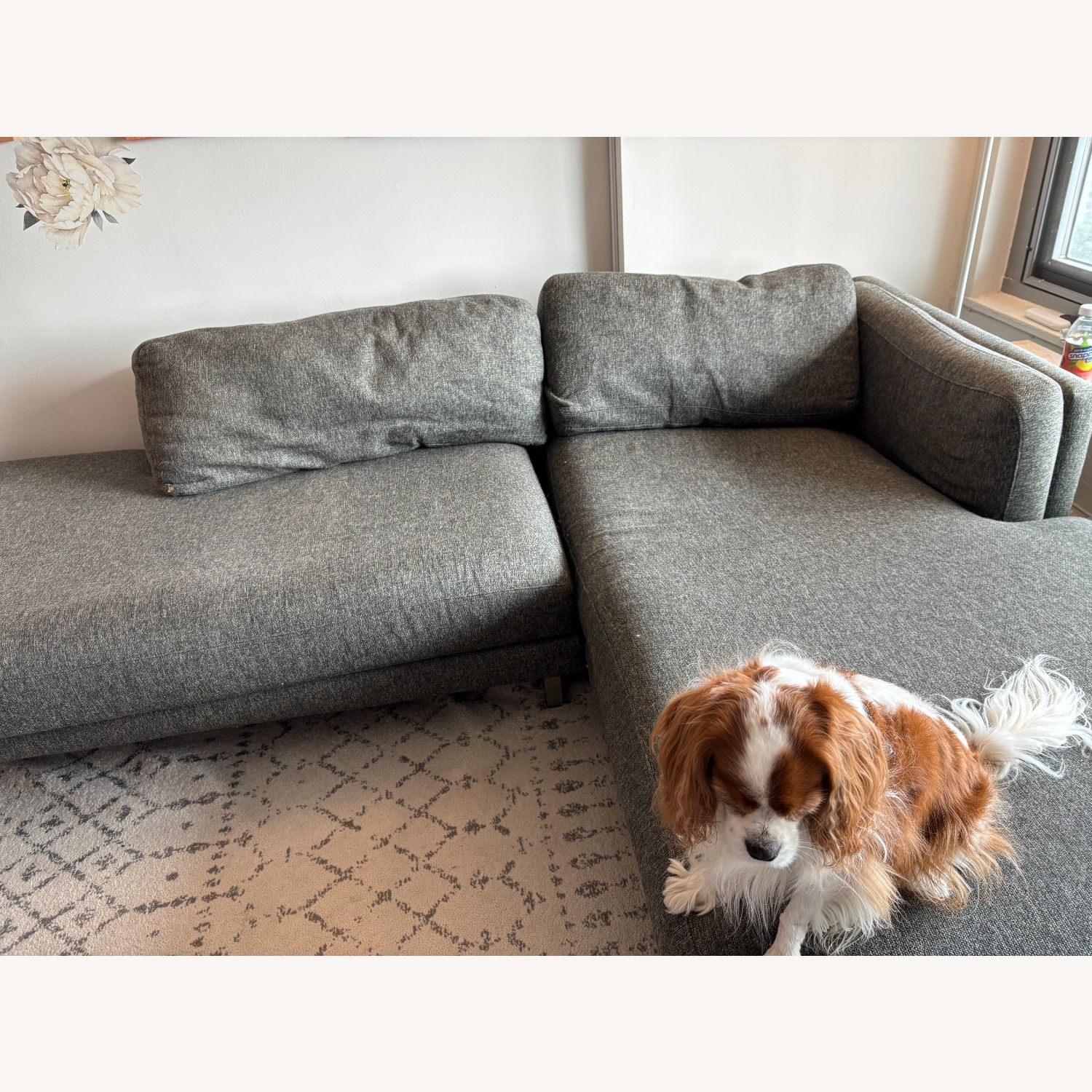 Room & Board Grey L-Shaped Sectional - image-1