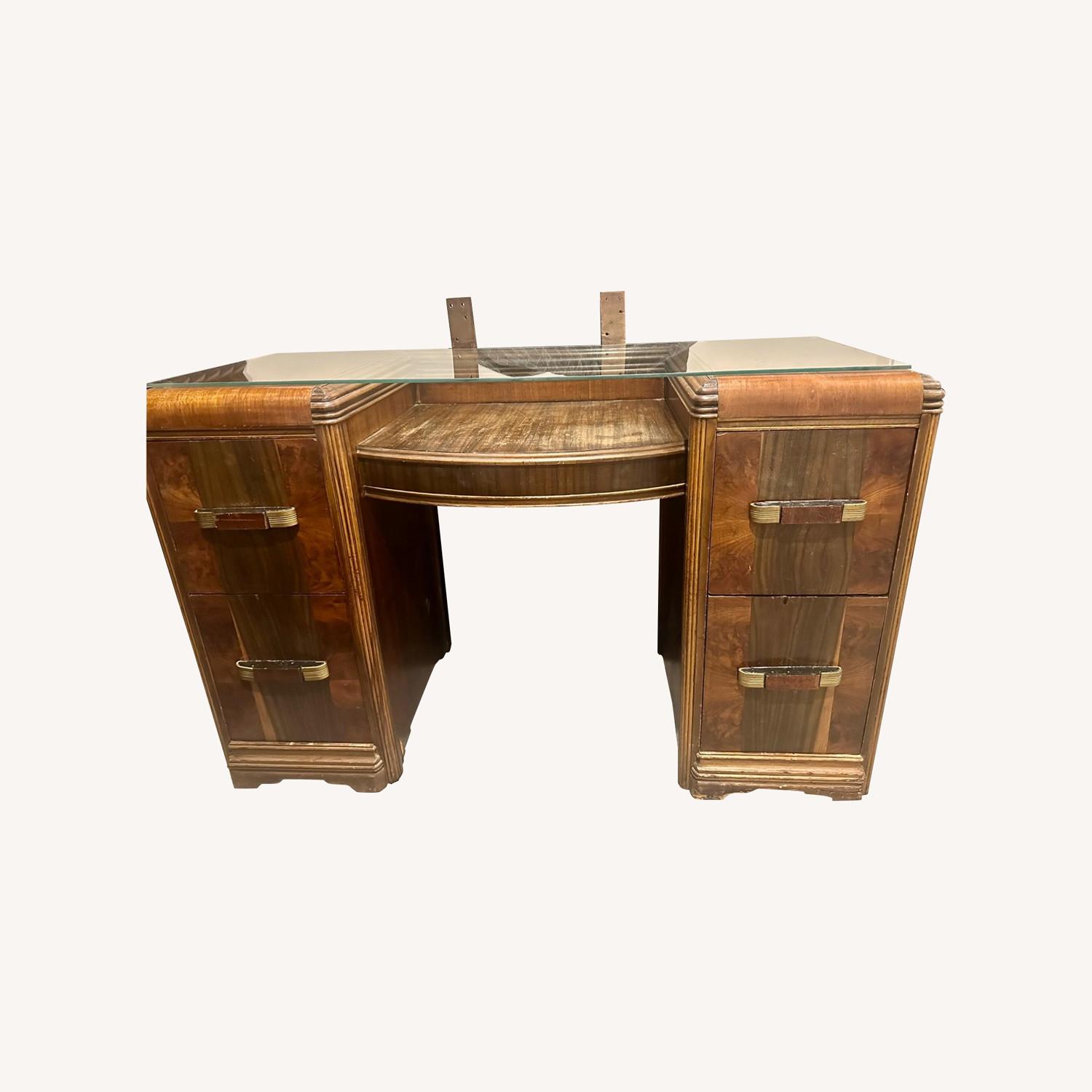 Art Deco Vanity Makeup Dressing Table - image-17