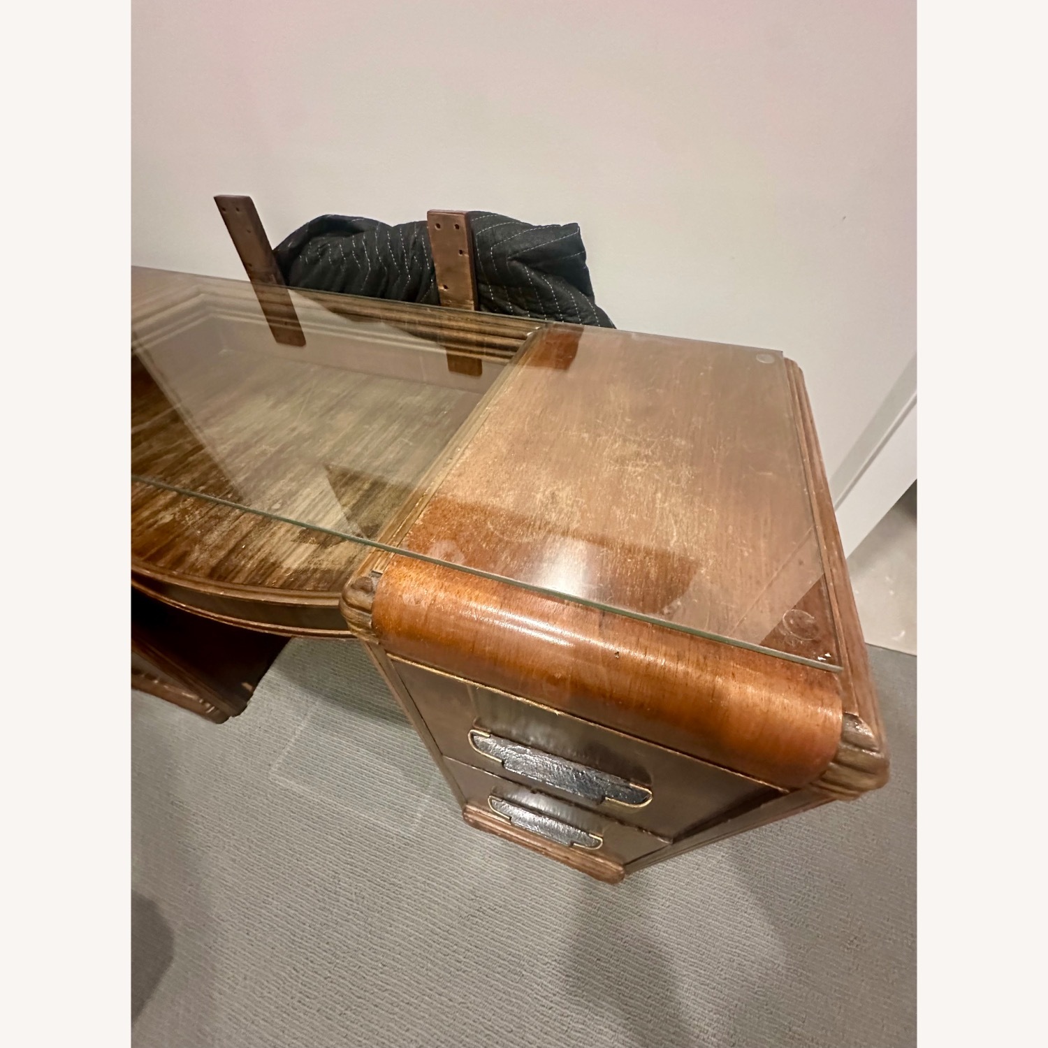 Art Deco Vanity Makeup Dressing Table - image-9