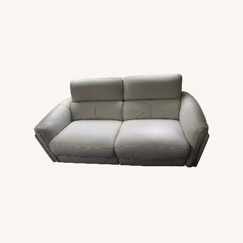 Used Copenhagen Italian Leather Power Sofa w Recliner  for sale on AptDeco