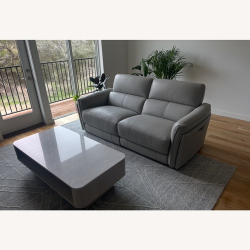 Used Copenhagen Italian Leather Power Sofa w Recliner  for sale on AptDeco
