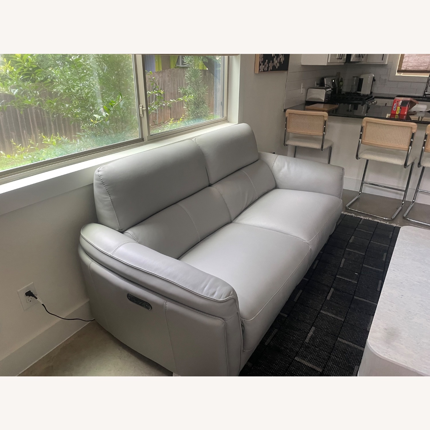 Copenhagen Italian Leather Power Sofa w Recliner  - image-2