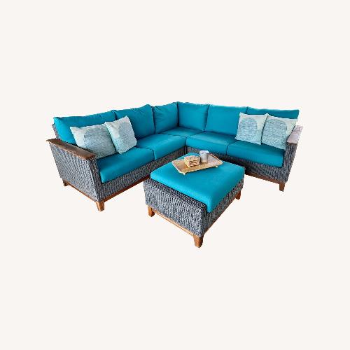 Used Sunnyland Outdoor Living Sofa & Ottoman for sale on AptDeco