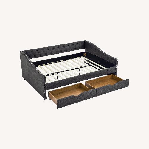 Used Amazon Dark Grey Full Daybed Frame with Storage for sale on AptDeco