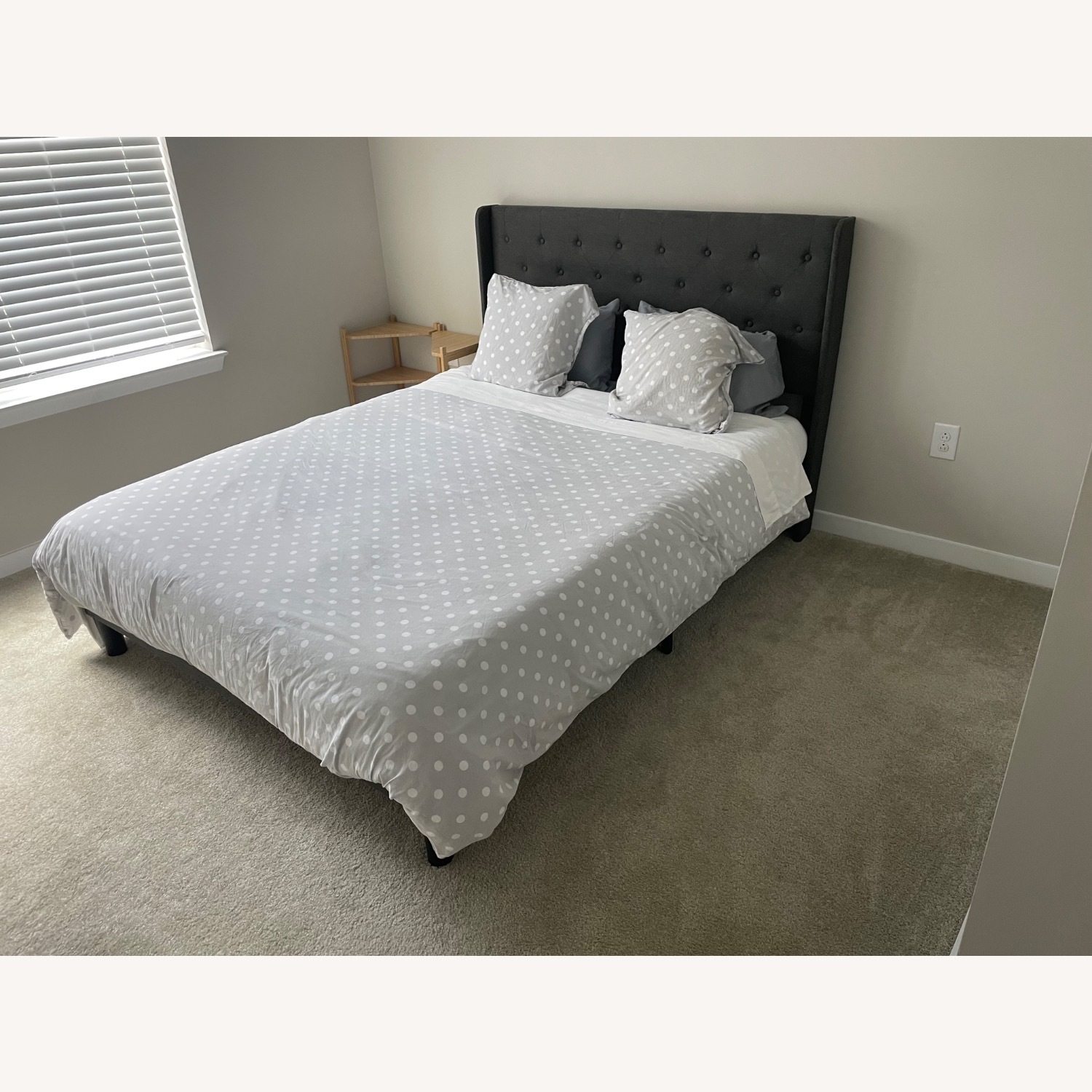 Wayfair Bertillo Upholstered Metal Wingback Bed - image-1