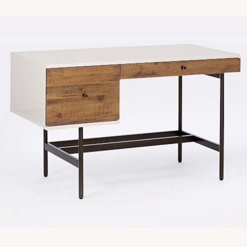 Used West Elm Reclaimed Wood + Lacquer Storage Desk for sale on AptDeco