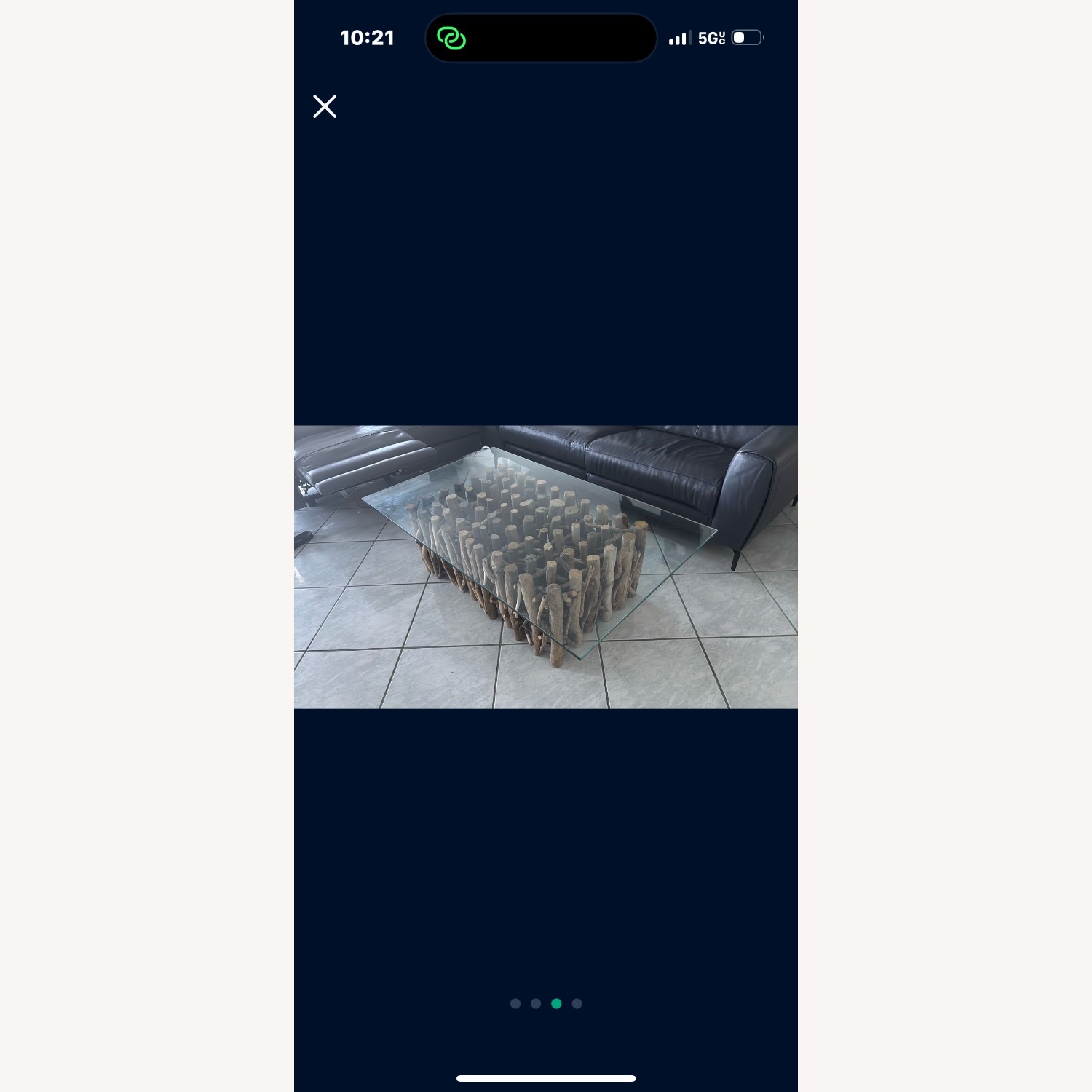 Wood and Glass Coffee Table - Large  - image-7