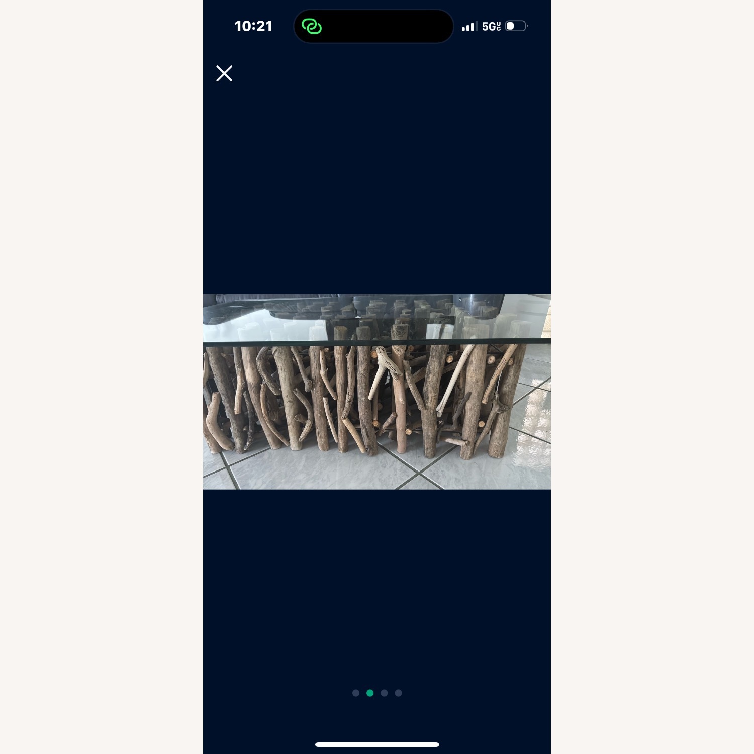 Wood and Glass Coffee Table - Large  - image-0