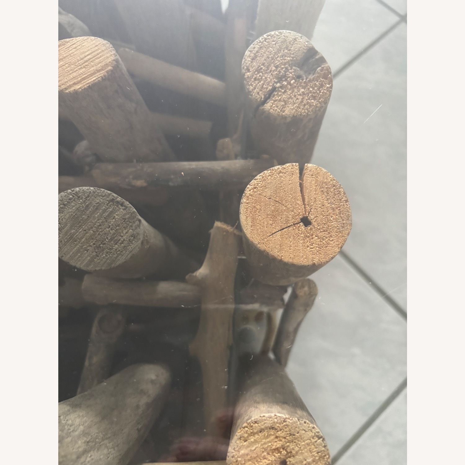 Wood and Glass Coffee Table - Large  - image-9