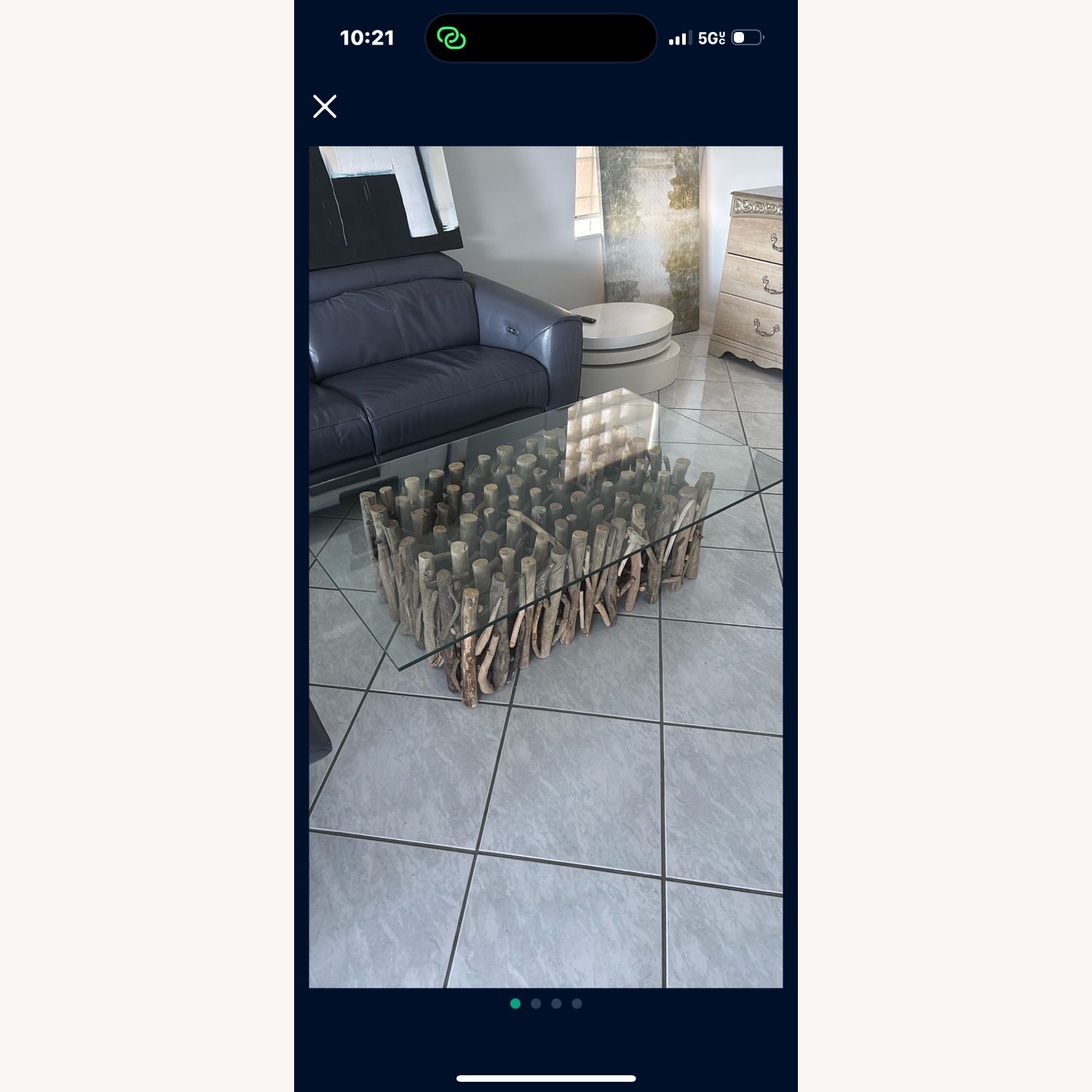 Wood and Glass Coffee Table - Large  - image-5