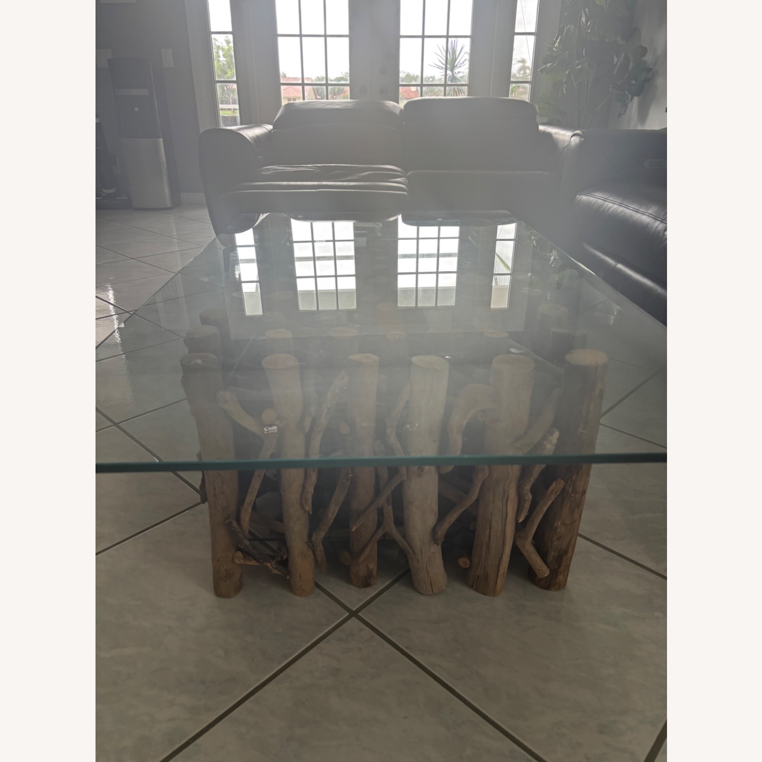 Wood and Glass Coffee Table - Large  - image-8