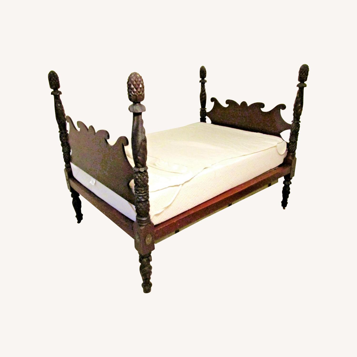 Federal Mahogany Full Pineapple Four Poster Bed - image-0