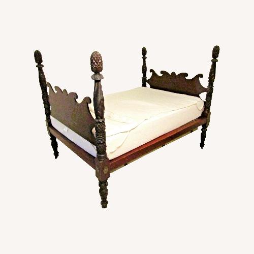 Used Federal Mahogany Full Pineapple Four Poster Bed for sale on AptDeco