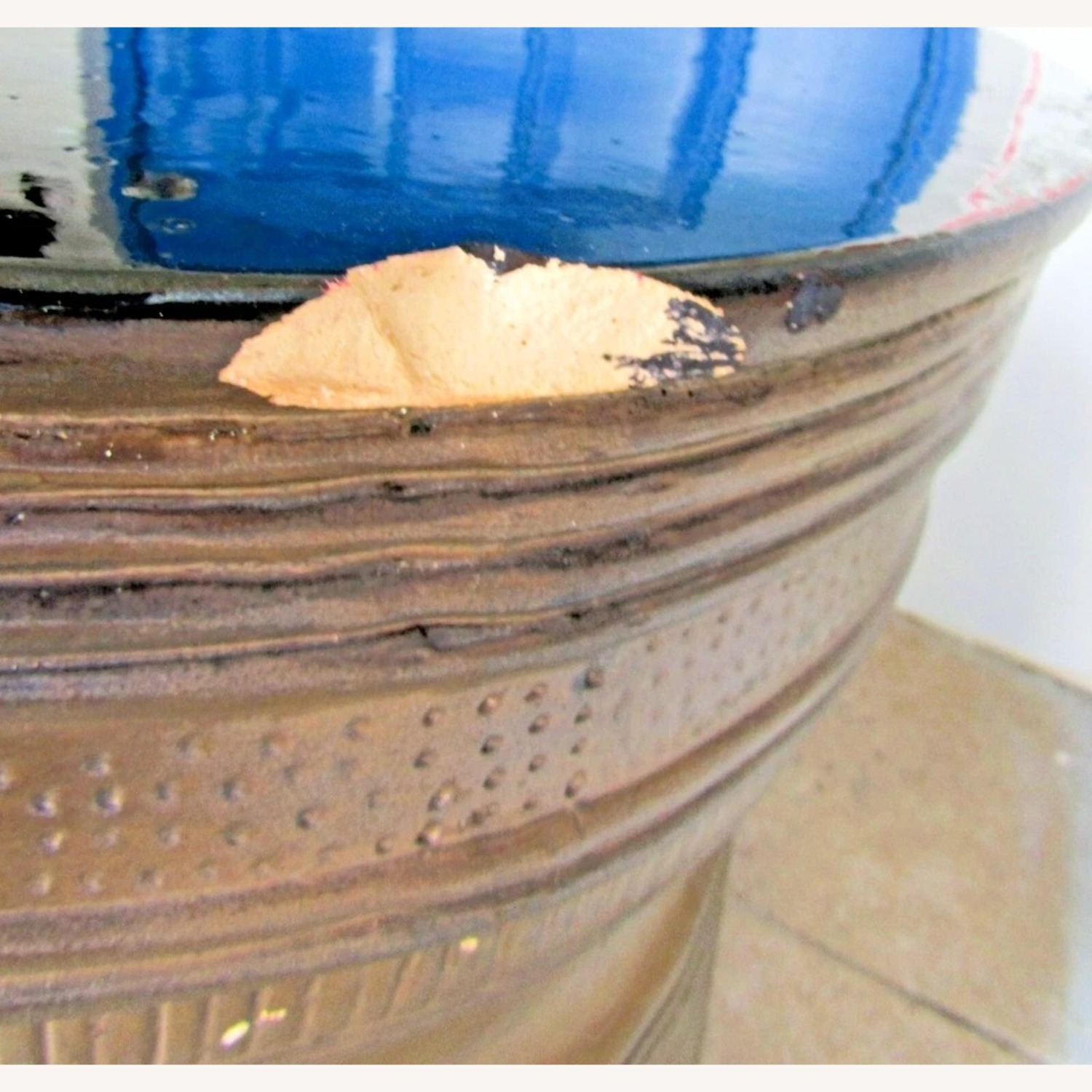 Vintage Asian Bronze Rain Drum Side Table - image-10