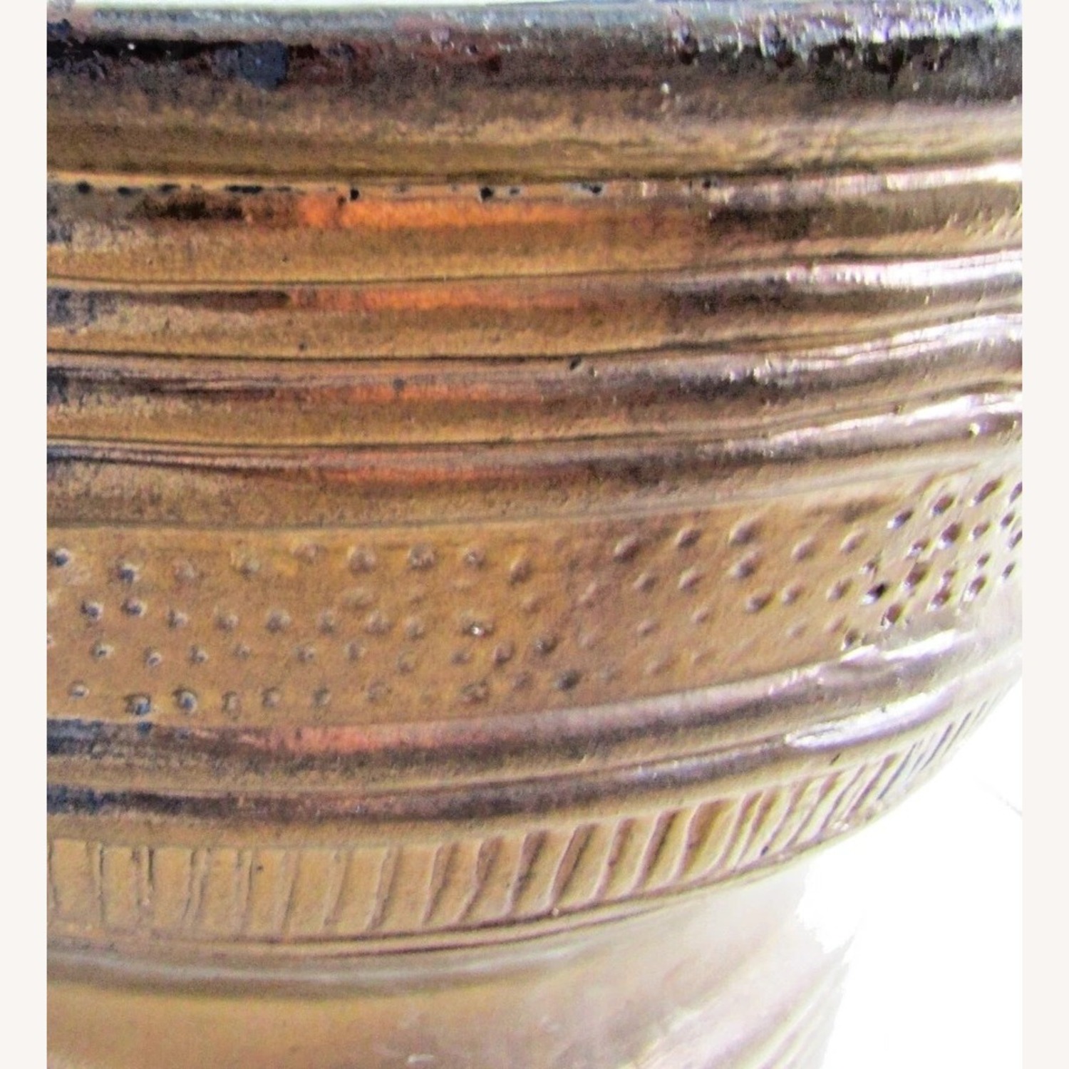 Vintage Asian Bronze Rain Drum Side Table - image-6