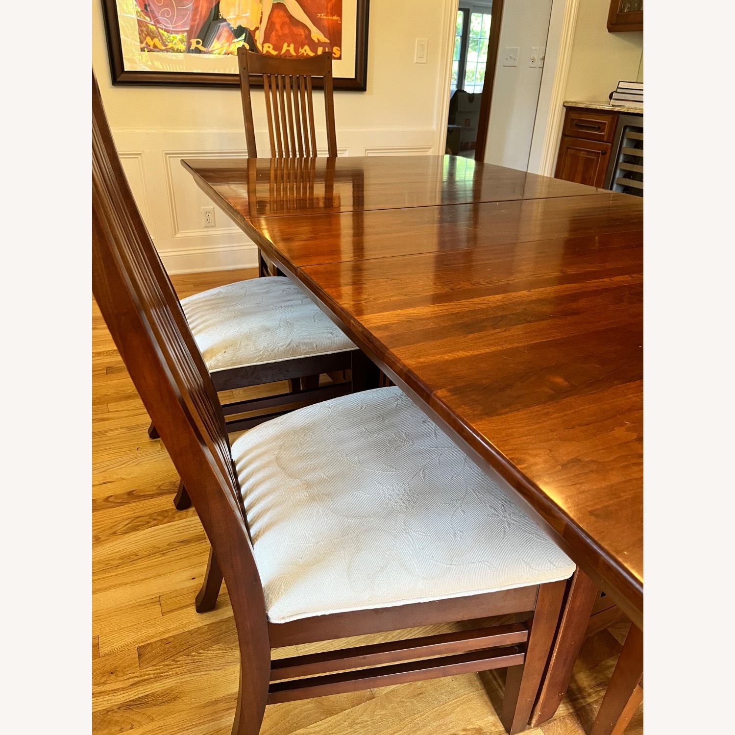 Dining Table with 6 Chairs and 2 Leaves - image-3