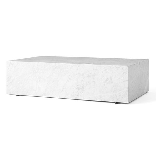 Used Audi Copenhagen Plinth Low Marble Table – Carrara for sale on AptDeco