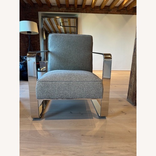 Used Desiron Gray and Chrome Chair for sale on AptDeco