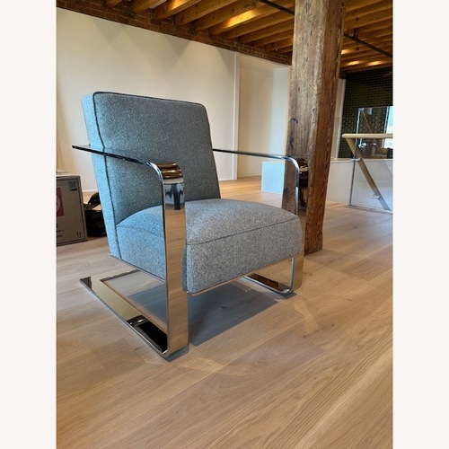 Used Desiron Gray and Chrome Chair for sale on AptDeco