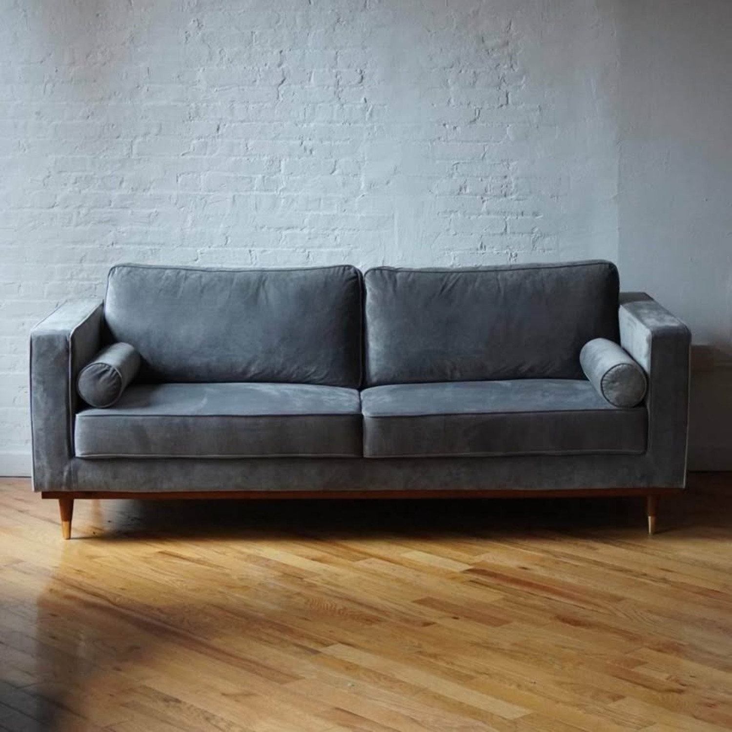 Brooklyn Space Custom Light Grey Sofa - image-1