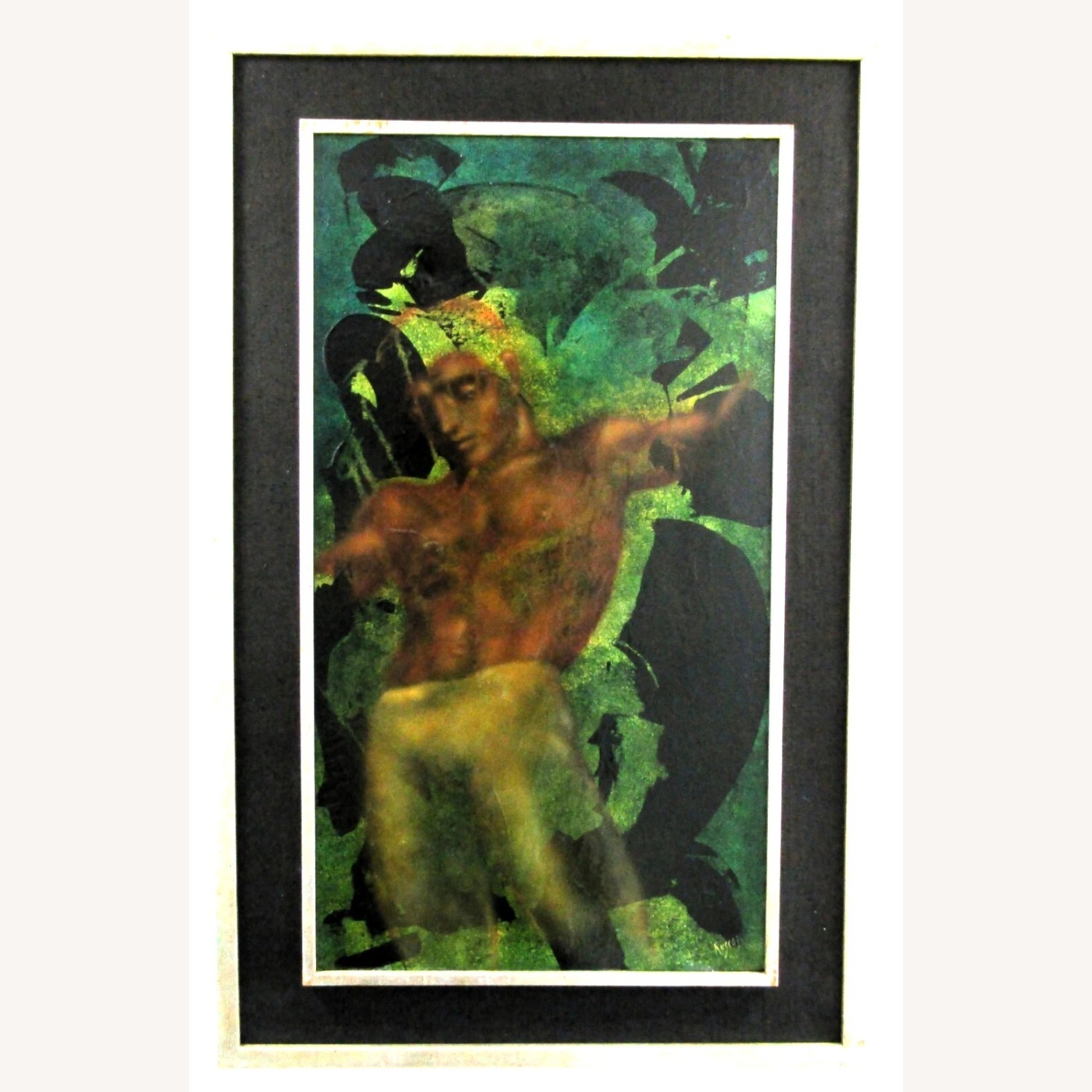 Lester Russon Oil Painting Titled Meditation 1966 - image-1