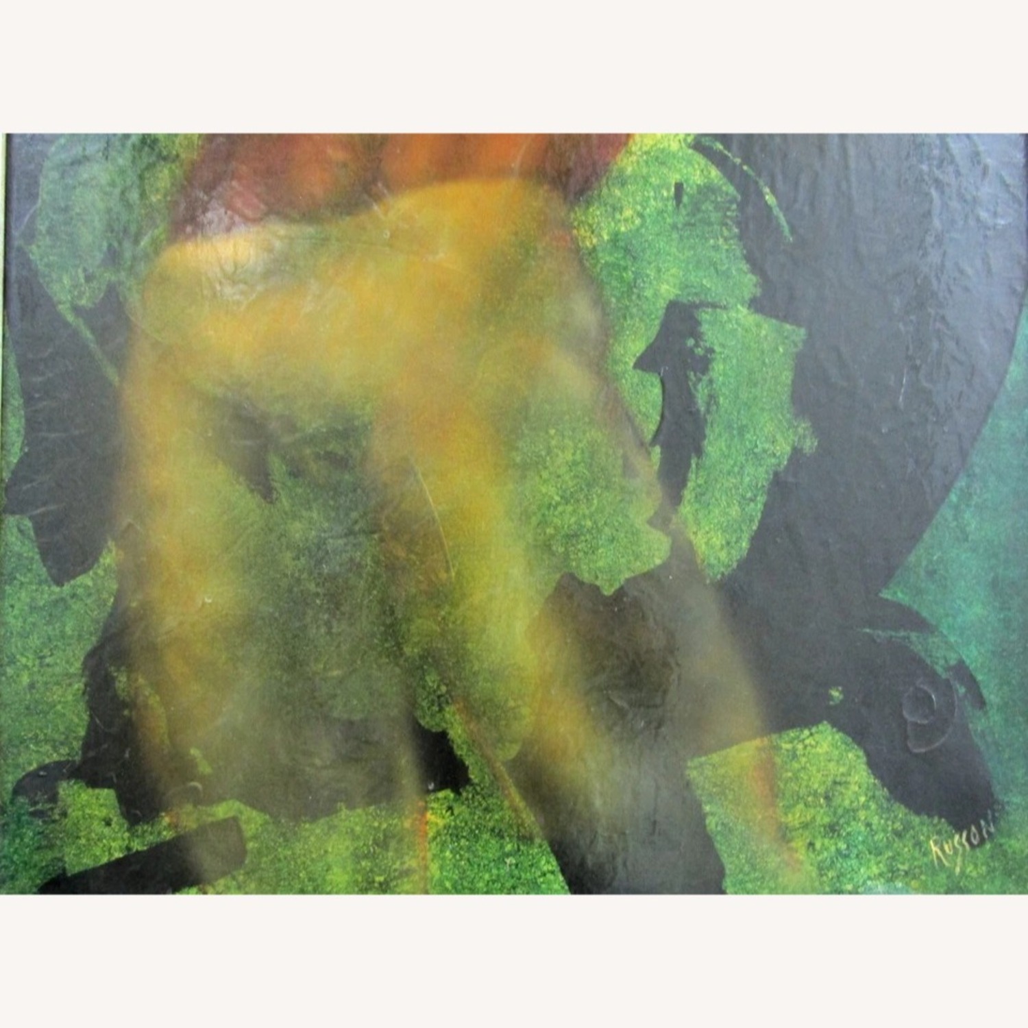 Lester Russon Oil Painting Titled Meditation 1966 - image-6