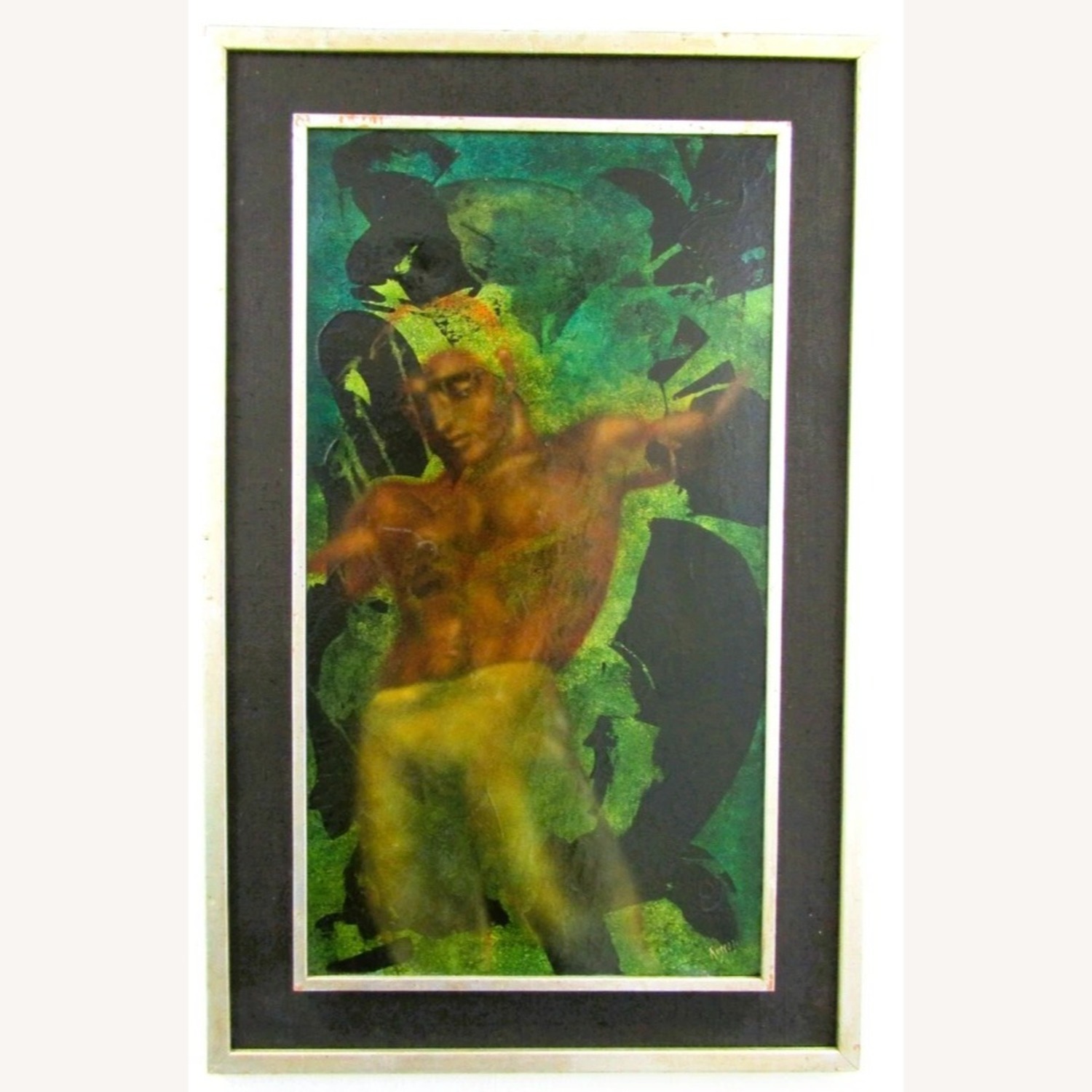 Lester Russon Oil Painting Titled Meditation 1966 - image-2