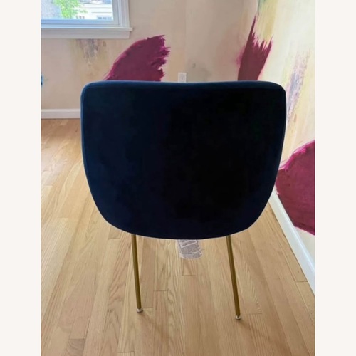Used Pottery Barn Mid Century Cobalt Blue Side Chair for sale on AptDeco
