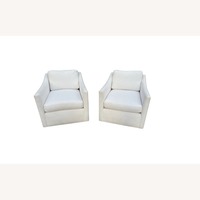 2 RH Oliver Slope Arm Swivel Chairs/Luxe