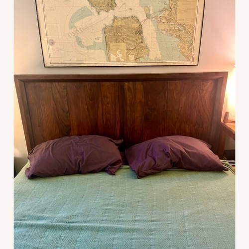 Used Crate & Barrel Steppe Queen Bedframe for sale on AptDeco