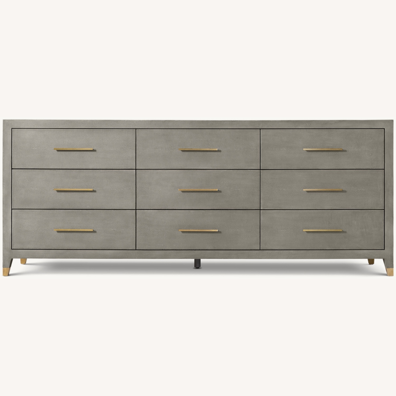 Restoration Hardware Monarch 9 Drawer Dresser Shagreen - image-0