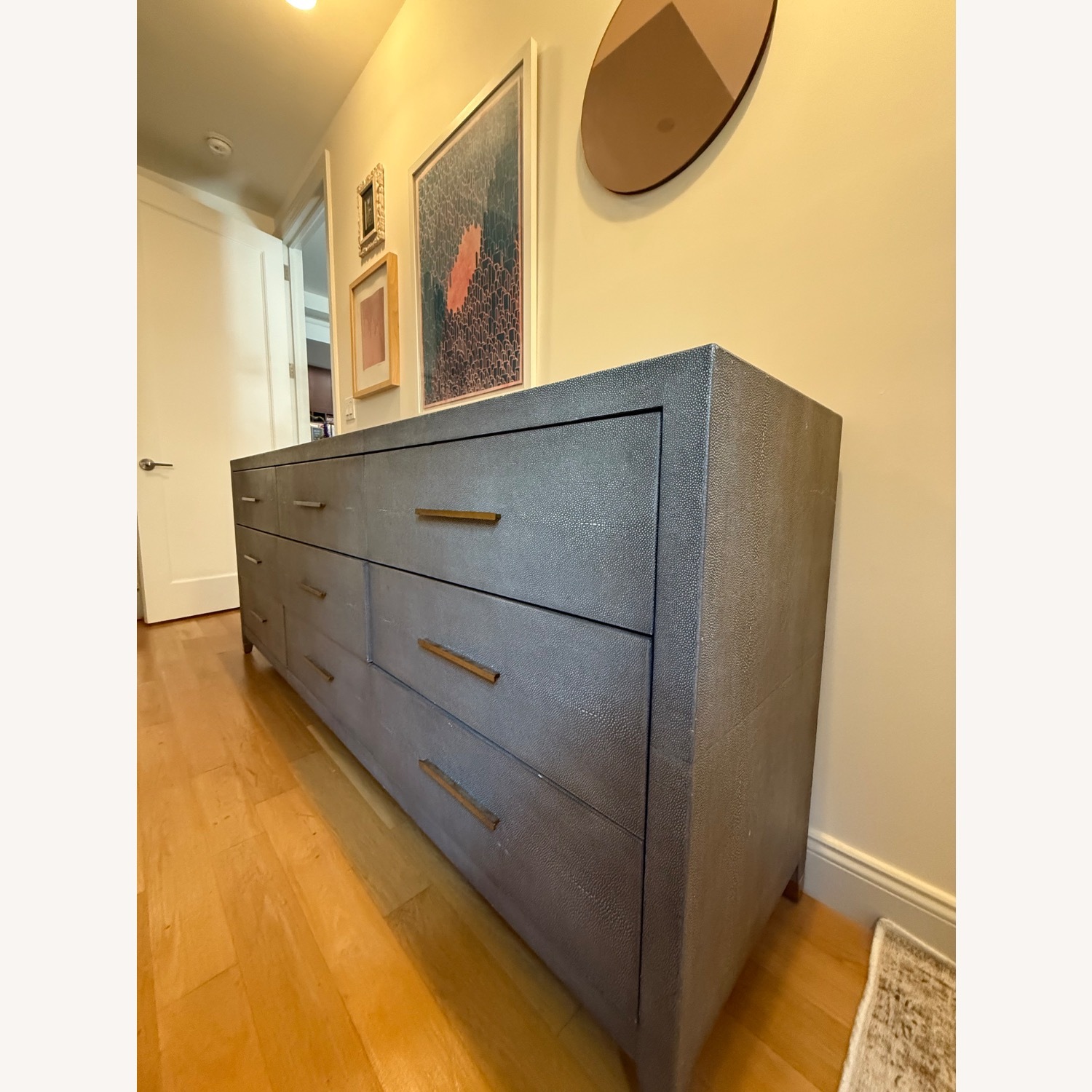 Restoration Hardware Monarch 9 Drawer Dresser Shagreen - image-1