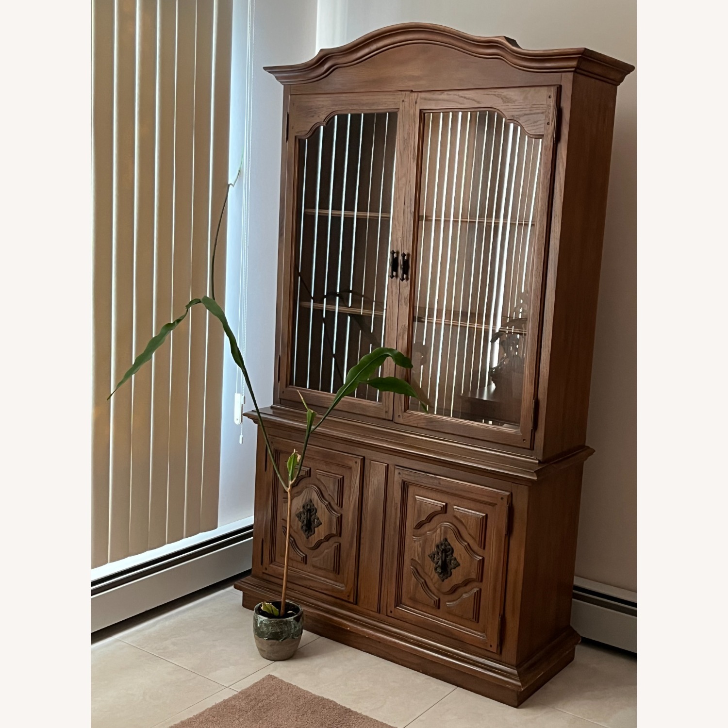 Vintage Keller China Cabinet Solid Wood - image-1