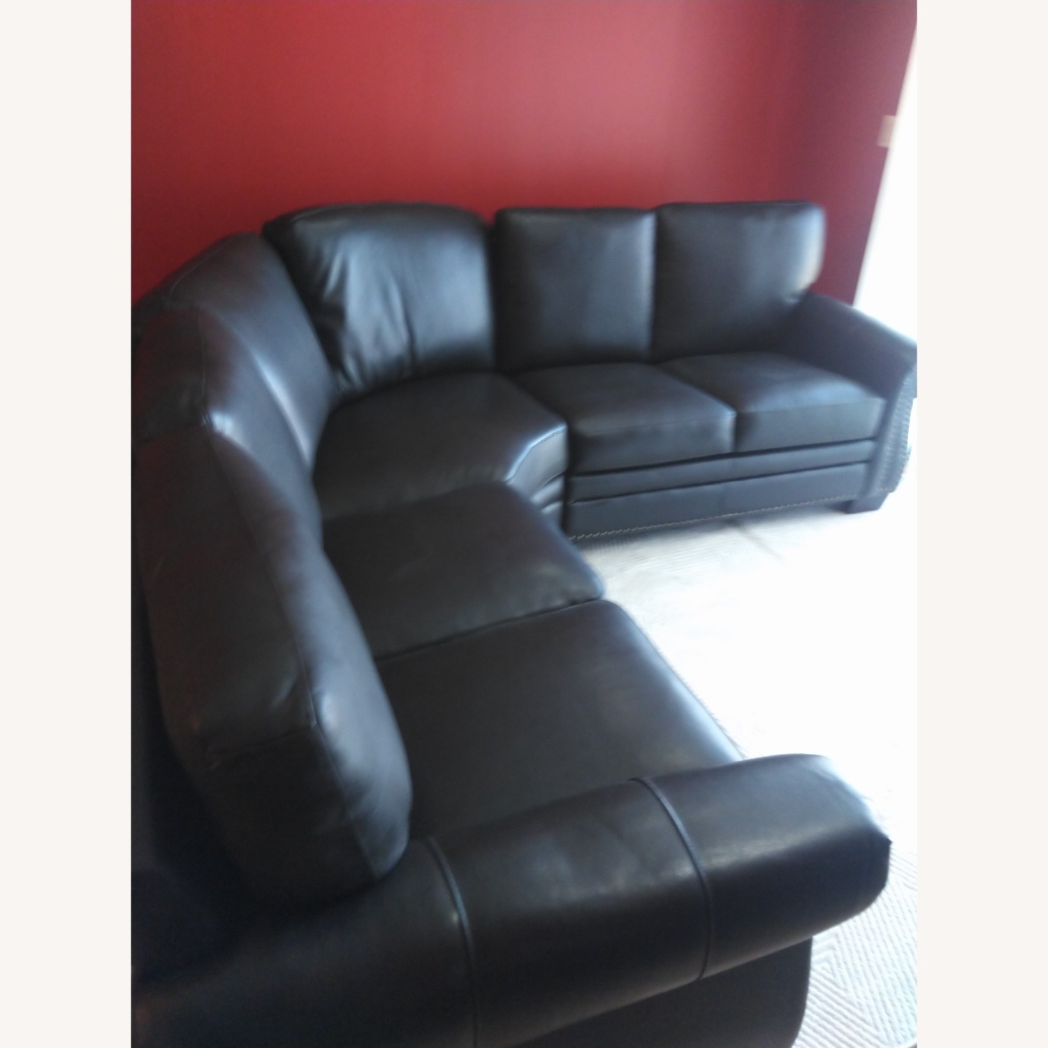 88" Genuine Top Grain Leather 3-Piece Sectional - image-6