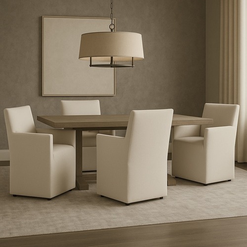 Used 4 RH Ellison Track Arm Dining Armchairs – Natural for sale on AptDeco