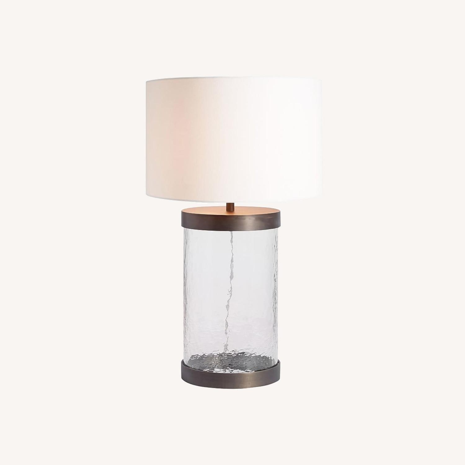 Table Lamp Hammered Glass Oil Rubbed Bronze - image-0