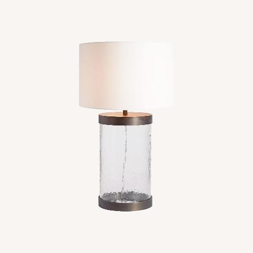Used Table Lamp Hammered Glass Oil Rubbed Bronze for sale on AptDeco