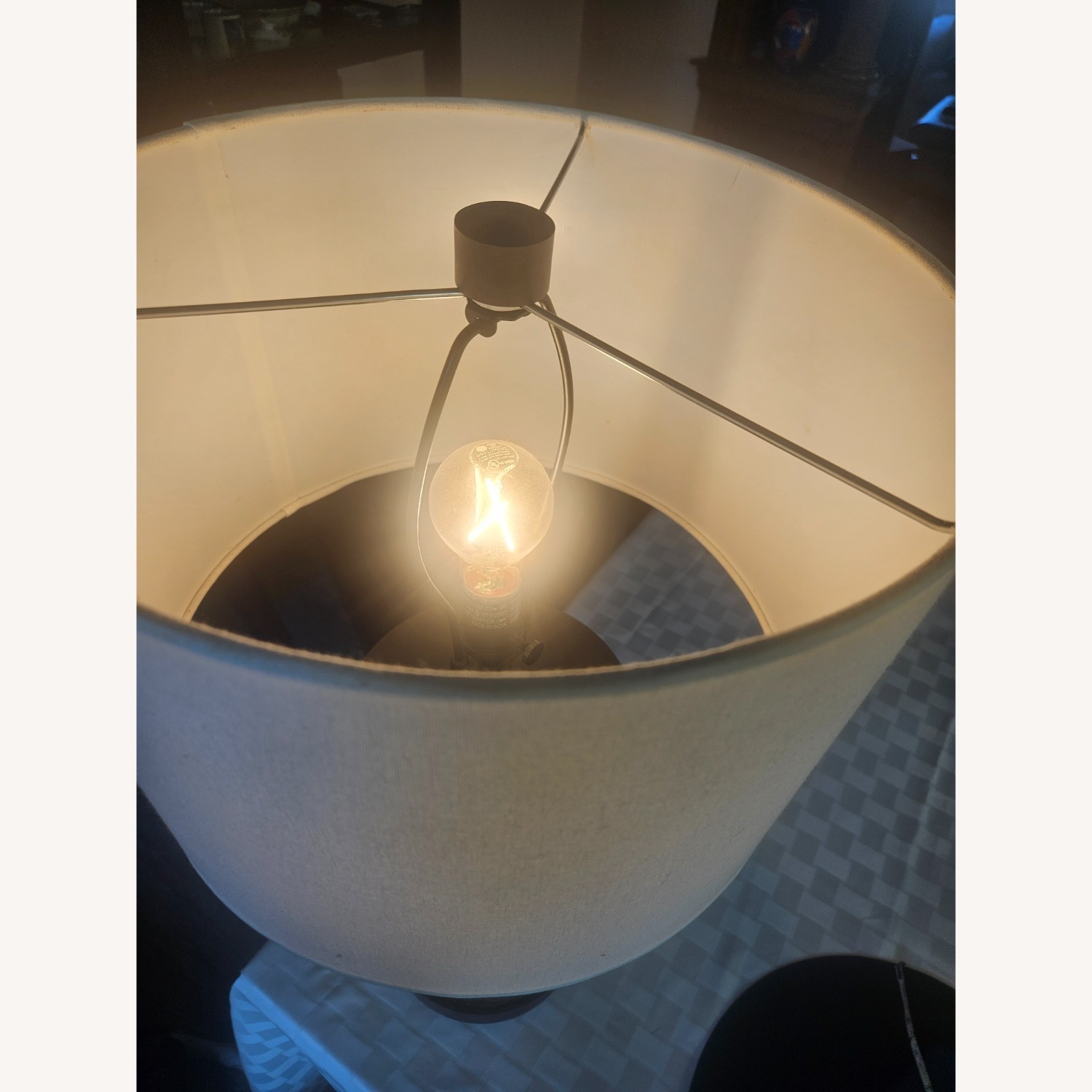 Table Lamp Hammered Glass Oil Rubbed Bronze - image-4