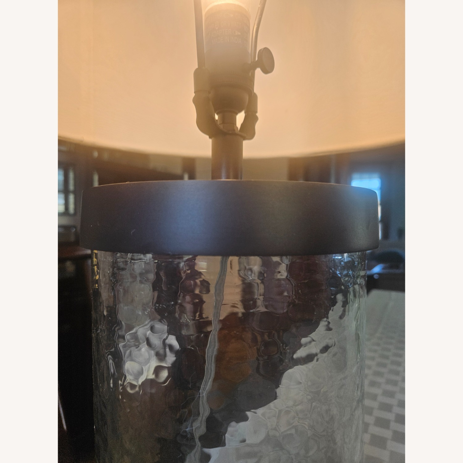 Table Lamp Hammered Glass Oil Rubbed Bronze - image-2